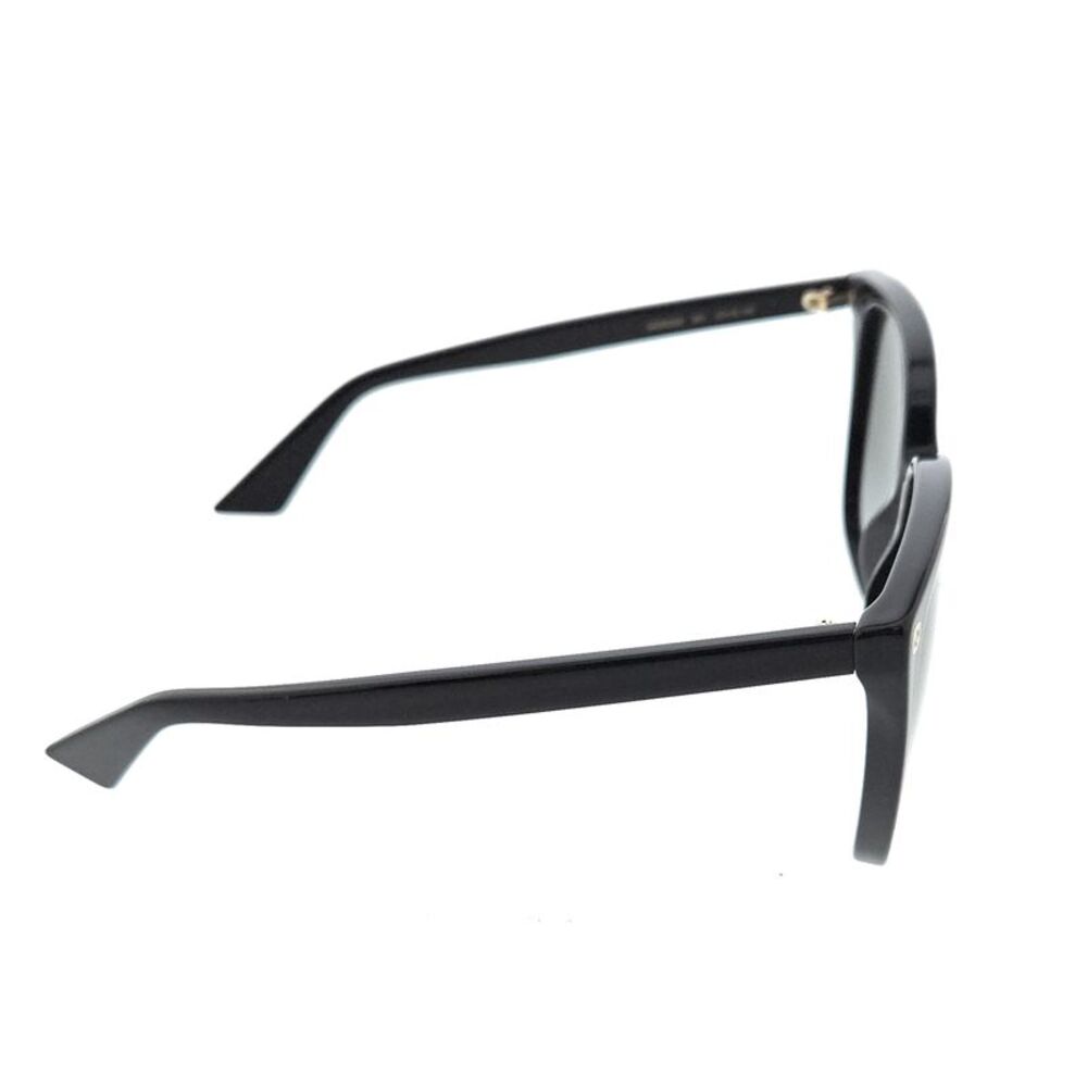 Gucci GG0022S-001 Oversized Black Square Sunglasses with Grey Lenses - Picture 3 of 5